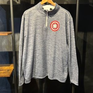 Marvel lightweight half-zip hoodie sweatshirt logo on chest. Perfect condition